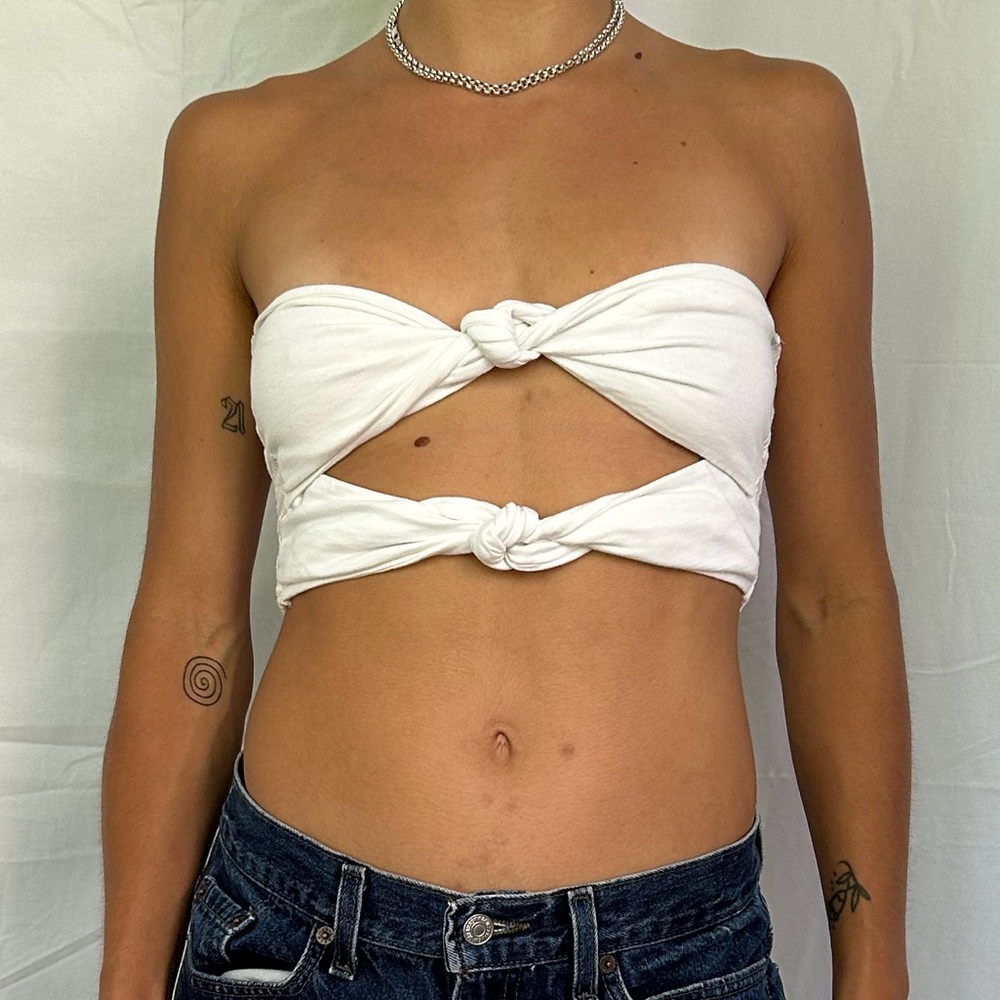 tie-up 2 way tube top